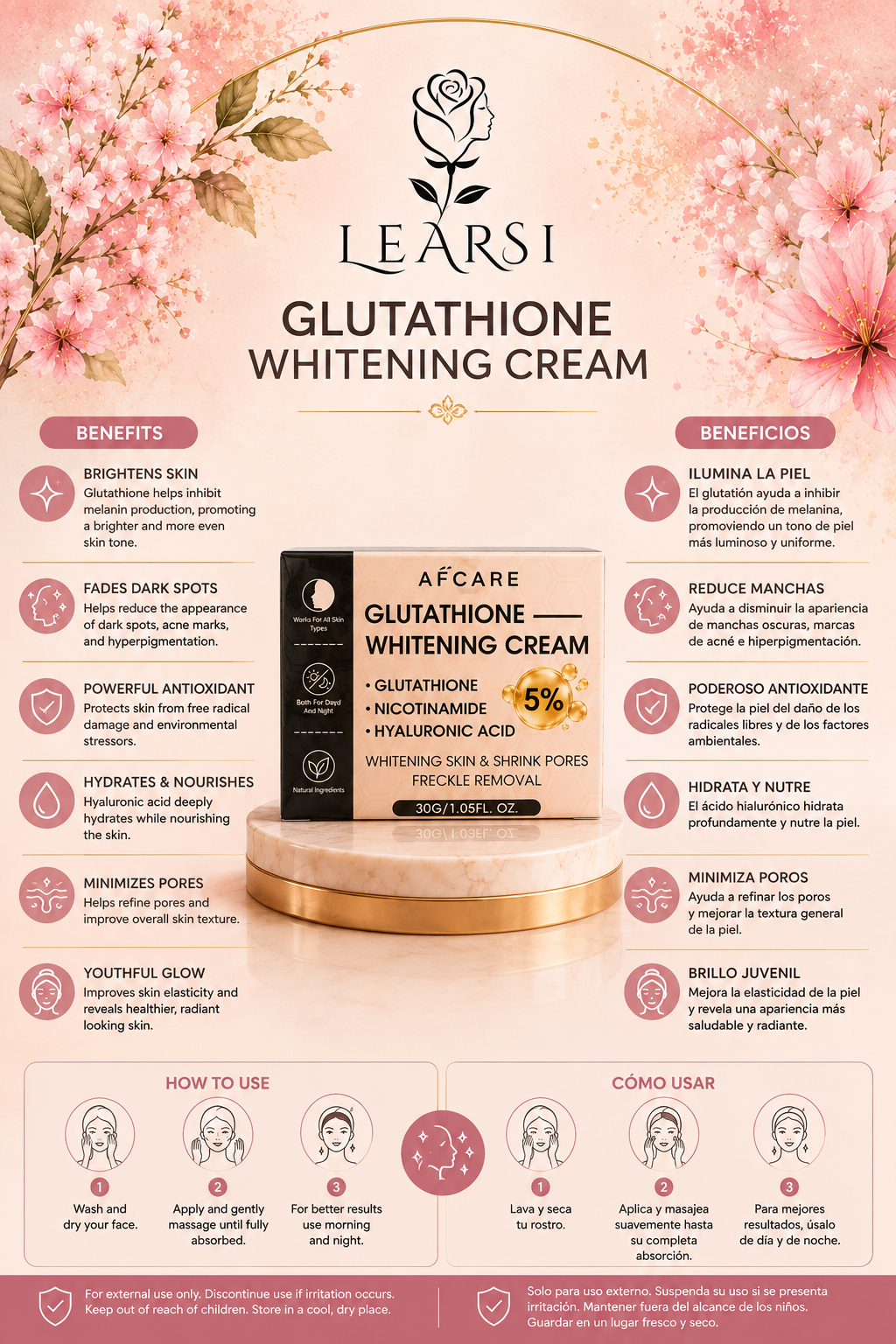 GLUTATHIONE WHITENING CREAM 30g